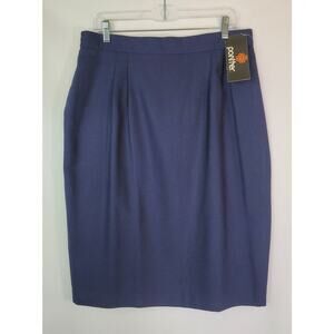 Vintage Panther Navy Pencil Skirt Size 18 Lined Office Workwear Preppy Academia